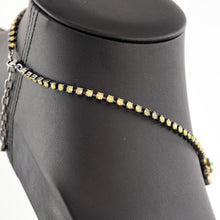 画像をギャラリービューアに読み込む, ネックレス ラインストーン イエロー グリーン フラワー 40cm 085553
