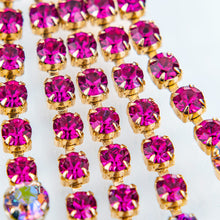 画像をギャラリービューアに読み込む, イヤリング ラインストーン ピンク フラワー ロング 091977
