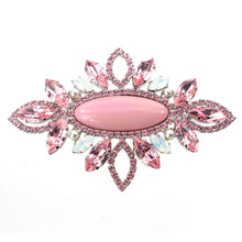 画像をギャラリービューアに読み込む, ブローチ ボヘミアングラス ラインストーン パール ピンクホワイト 128311
