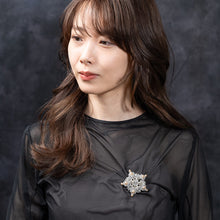 画像をギャラリービューアに読み込む, ブローチ ラインストーン パール クリアカラー ホワイト 2WAY ペンダント 133281
