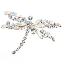 画像をギャラリービューアに読み込む, ブローチ ラインストーン クリアカラー とんぼ 138034
