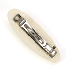 バレッタ ボヘミアングラス ゴールド ホワイト 留金5cm 141931
