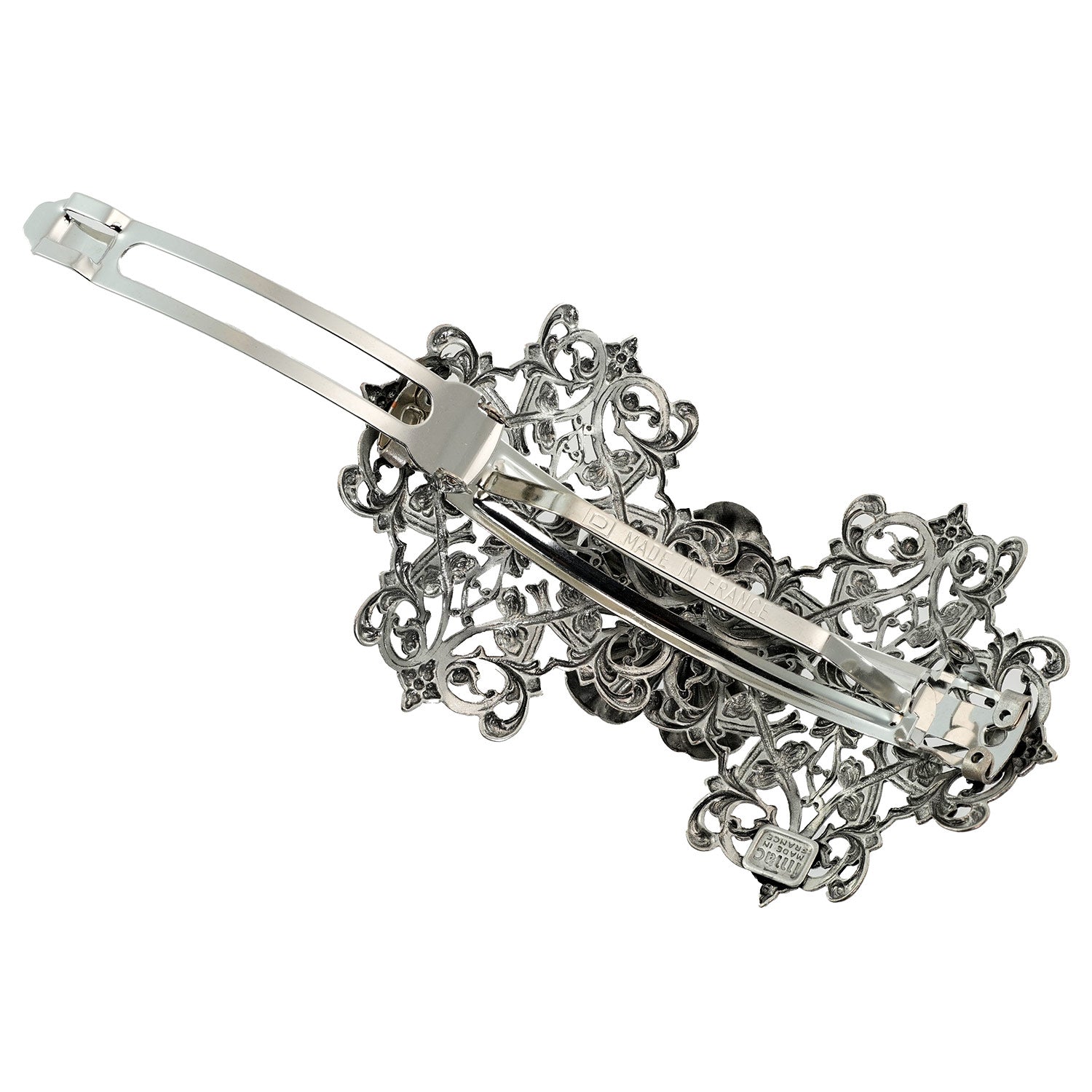 imac　バレッタ　レースメタル バード バレッタ レースメタル グレープ ブロンズ/ブラック/シルバー