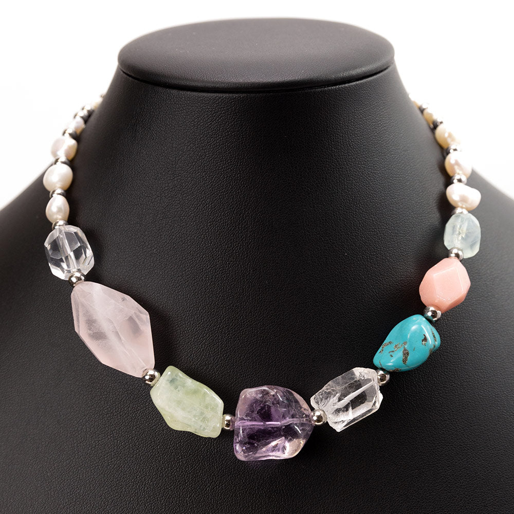 Y sh様　ローズクォーツおまとめ大玉宝石カット♡高品質グリーンアメジスト♡ ネックレス ターコイズ ローズクォーツ アメシスト ジェイド