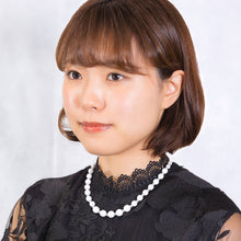 画像をギャラリービューアに読み込む, ファセットカットされた純白のジェイドが美しいロングネックレス
