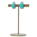 イヤリング ターコイズ 天然石 ブルー オーバル 148817 メール便