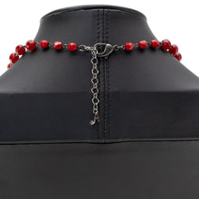 画像をギャラリービューアに読み込む, ネックレス 七宝 ボヘミアングラス レッド フラワー 44cm 149194
