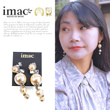 画像をギャラリービューアに読み込む, イヤリング パール ロング ホワイト 149753
