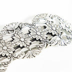 バレッタ レースメタル シルバー フラワー 留金 8cm 150236