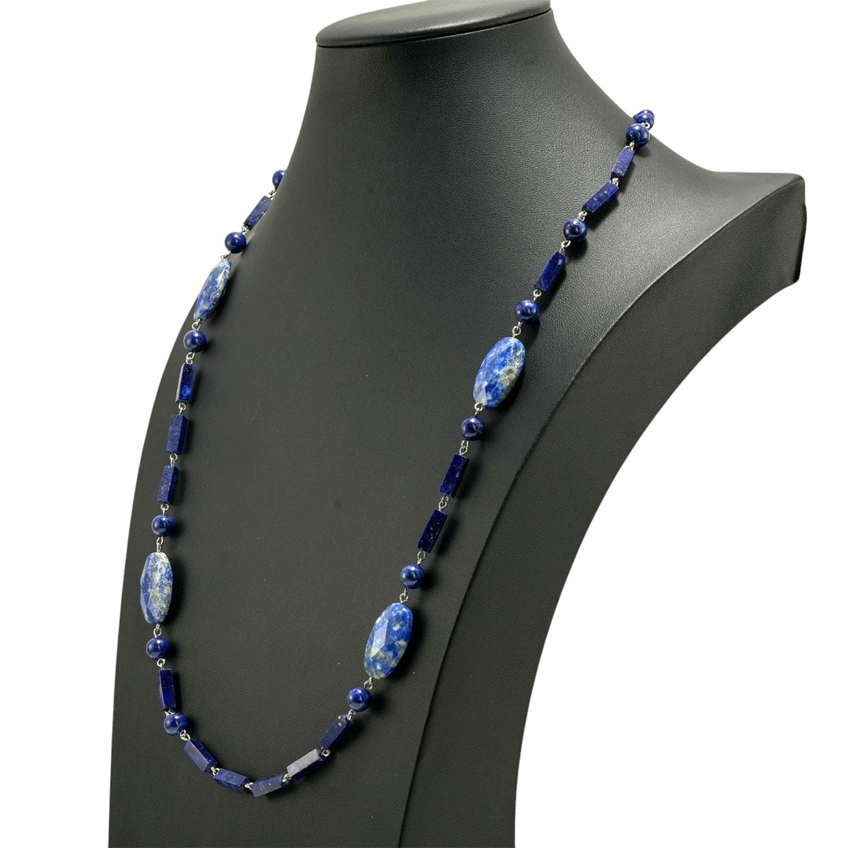 ネックレス 天然石 ラピスラズリ ブルー ロング 74cm 150938