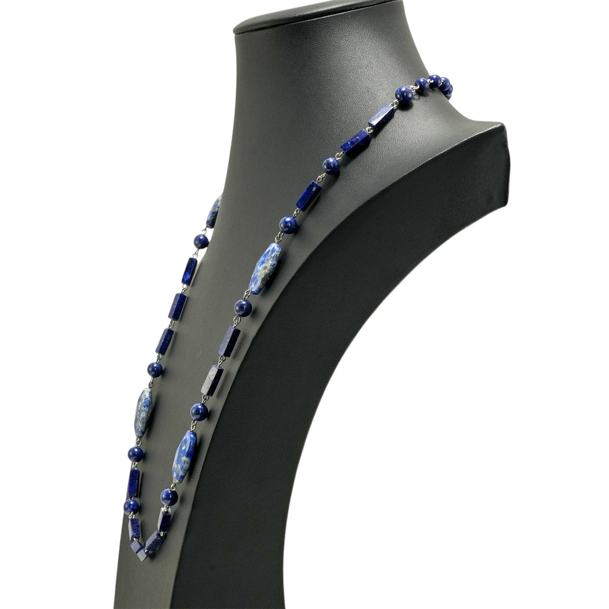 ネックレス 天然石 ラピスラズリ ブルー ロング 74cm 150938