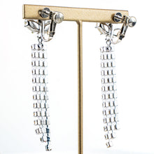 画像をギャラリービューアに読み込む, イヤリング ラインストーン パール クリアカラー ホワイト ロング 153032
