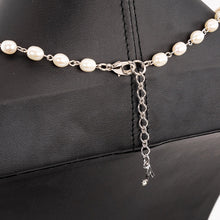Load image into Gallery viewer, ネックレス 白蝶貝 淡水パール 七宝 ホワイト フラワー 2WAY 50cm 153038
