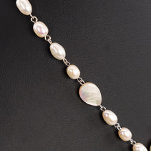Load image into Gallery viewer, ネックレス 白蝶貝 淡水パール 七宝 ホワイト フラワー 2WAY 50cm 153038
