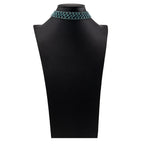 ネックレス チョーカー ラインストーン ブルー 33cm 153039