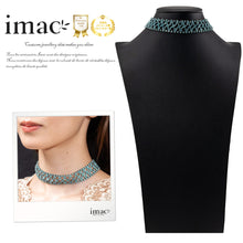 画像をギャラリービューアに読み込む, ネックレス チョーカー ラインストーン ブルー 33cm 153039
