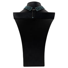 画像をギャラリービューアに読み込む, ネックレス チョーカー ラインストーン ブルー 33cm 153039
