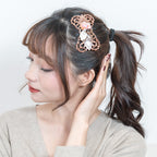 シェルとボヘミアングラス、ラインストーンの組み合わせが華やかなヘアバレッタ