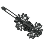 バレッタ レースメタル ブラック フラワー 留金9cm ba153074