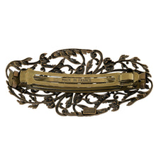 Load image into Gallery viewer, バレッタ レースメタル ブロンズ 葉 留金9cm ba153075
