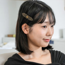 Load image into Gallery viewer, バレッタ レースメタル ブロンズ クローバー 留金5.5cm ba153076
