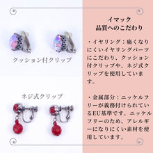 Load image into Gallery viewer, イヤリング ラインストーン ホワイト フラワー 103268
