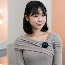 Load image into Gallery viewer, ブローチ ラインストーン ブラック br088346
