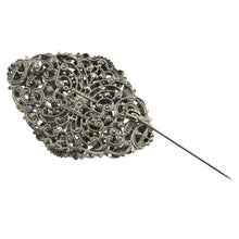 画像をギャラリービューアに読み込む, ブローチ ボヘミアングラス ラインストーン ブルー ピンク br129434
