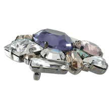 画像をギャラリービューアに読み込む, ブローチ ラインストーン パープル ピンク ゴールド グリーン ホワイト クリアカラー ジオメトリック br153083
