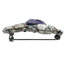 画像をギャラリービューアに読み込む, ブローチ ラインストーン パープル ピンク ゴールド グリーン ホワイト クリアカラー ジオメトリック br153083
