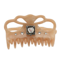 画像をギャラリービューアに読み込む, ヘアクリップ ボヘミアングラス ラインストーン ホワイト ベージュ cl149723
