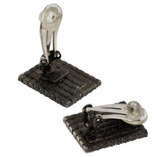 Load image into Gallery viewer, イヤリング ラインストーン ブラック レッド クリアカラー グレー スクエア 104701
