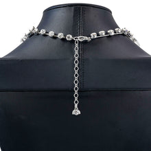 Load image into Gallery viewer, ネックレス ボヘミアングラス ラインストーン ホワイト クリアカラー ハンギング 40cm nl130061
