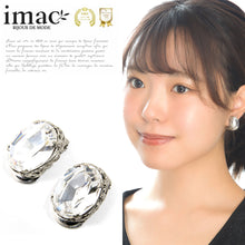 Load image into Gallery viewer, イヤリング ラインストーン クリアカラー オーバル er089130
