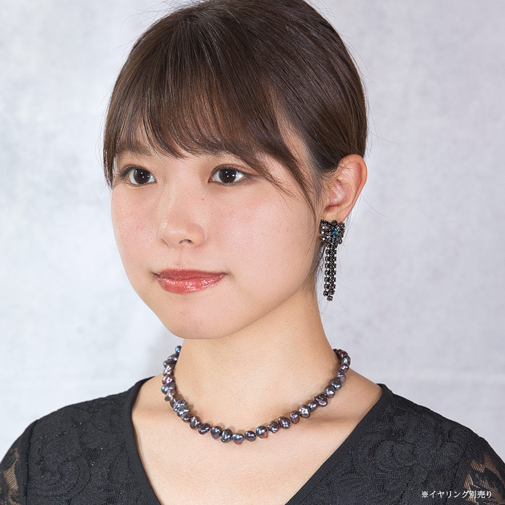 ネックレス 淡水パール パープル 40cm ショート 098358 – イマック 