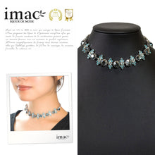 画像をギャラリービューアに読み込む, チョーカー ネックレス ラインストーン ブルー 32cm 132283
