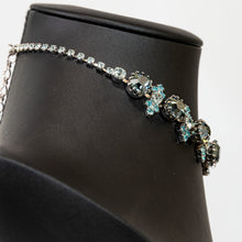 画像をギャラリービューアに読み込む, チョーカー ネックレス ラインストーン ブルー 32cm 132283
