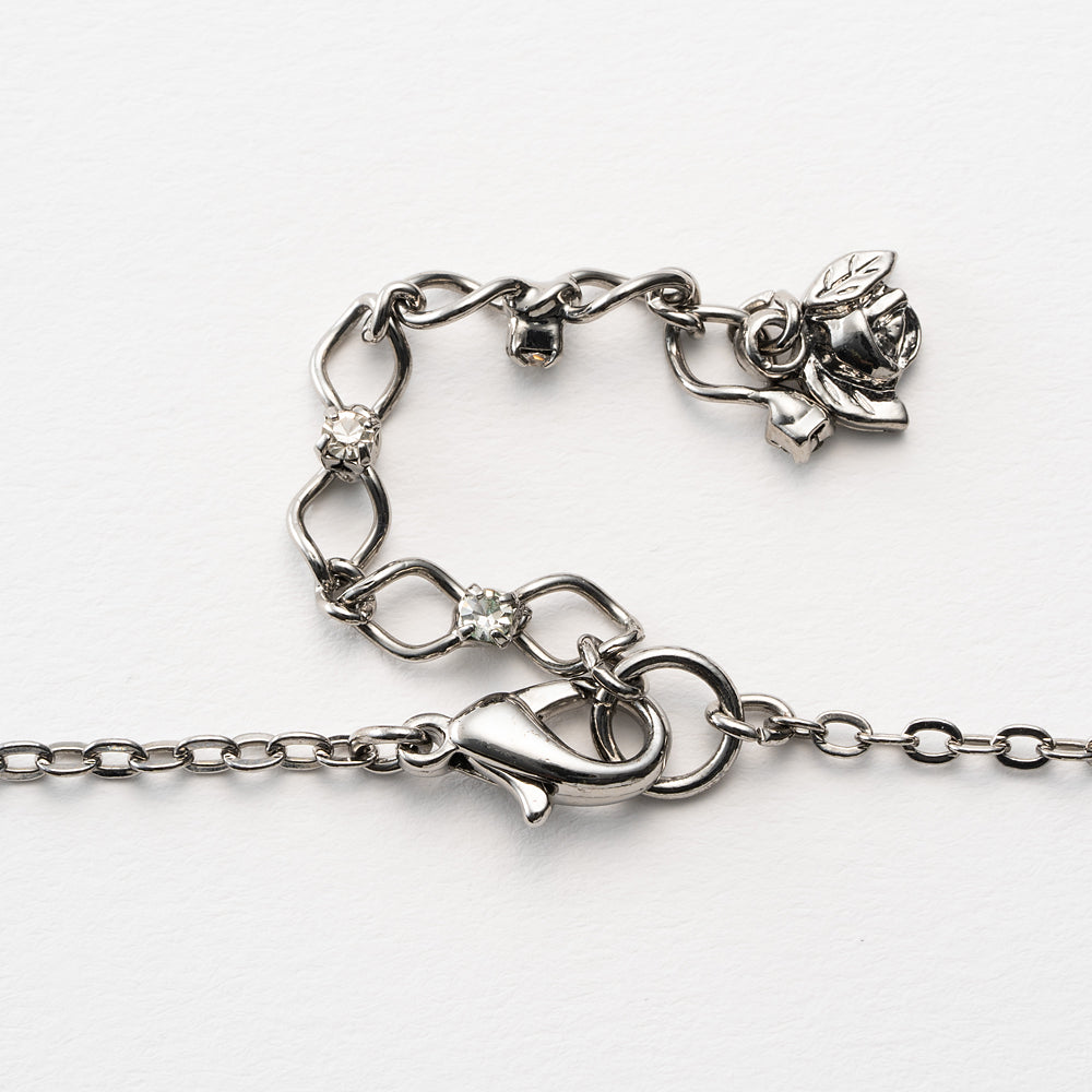 ネックレス ラインストーン ボヘミアングラス ブルー グリーン クリアカラー とんぼ 132393