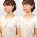 白蝶貝の上品な光沢が美しい2WAYネックレス