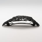 バレッタ レースメタル 葉 ブラック 142651