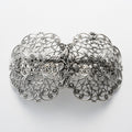 バレッタ レースメタル シルバー 葉 143767