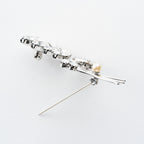 ブローチ ラインストーン ボタニカル クリア 144876 メール便