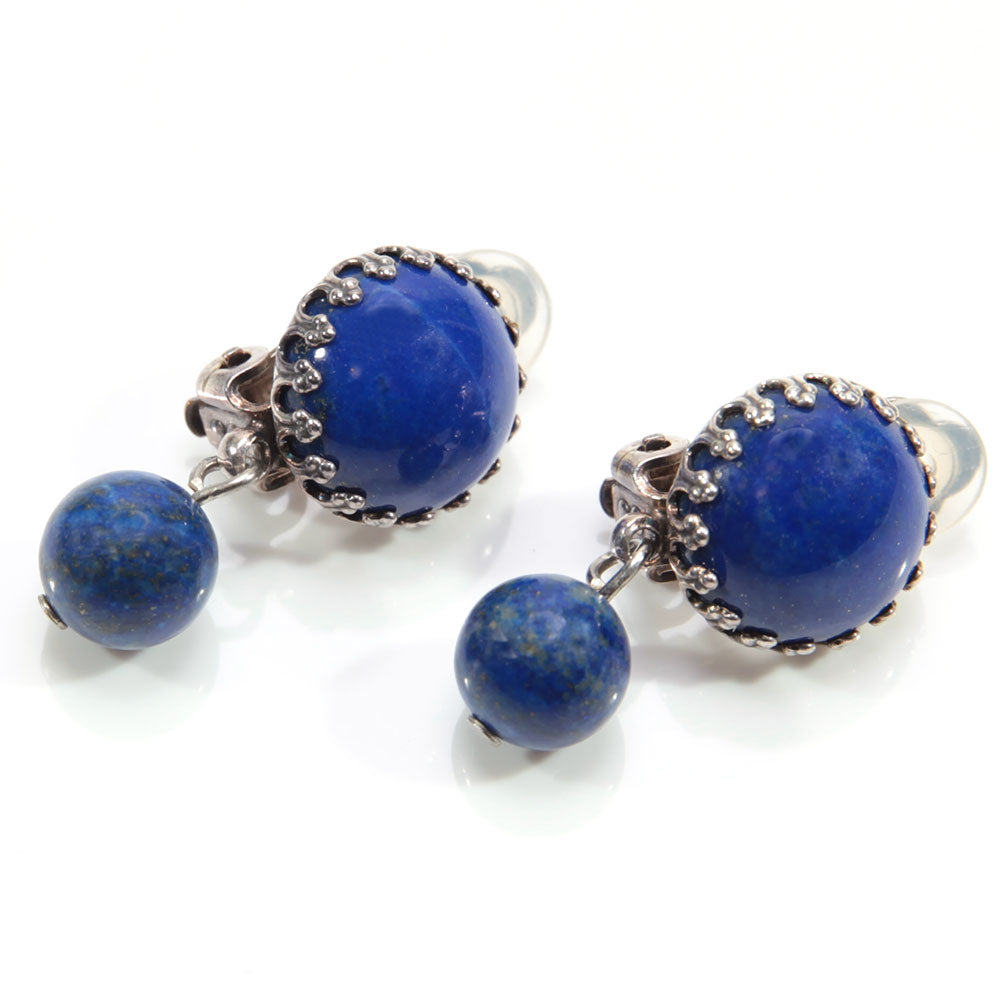 マライカ ラピスラズリインレイ天然石ピアス