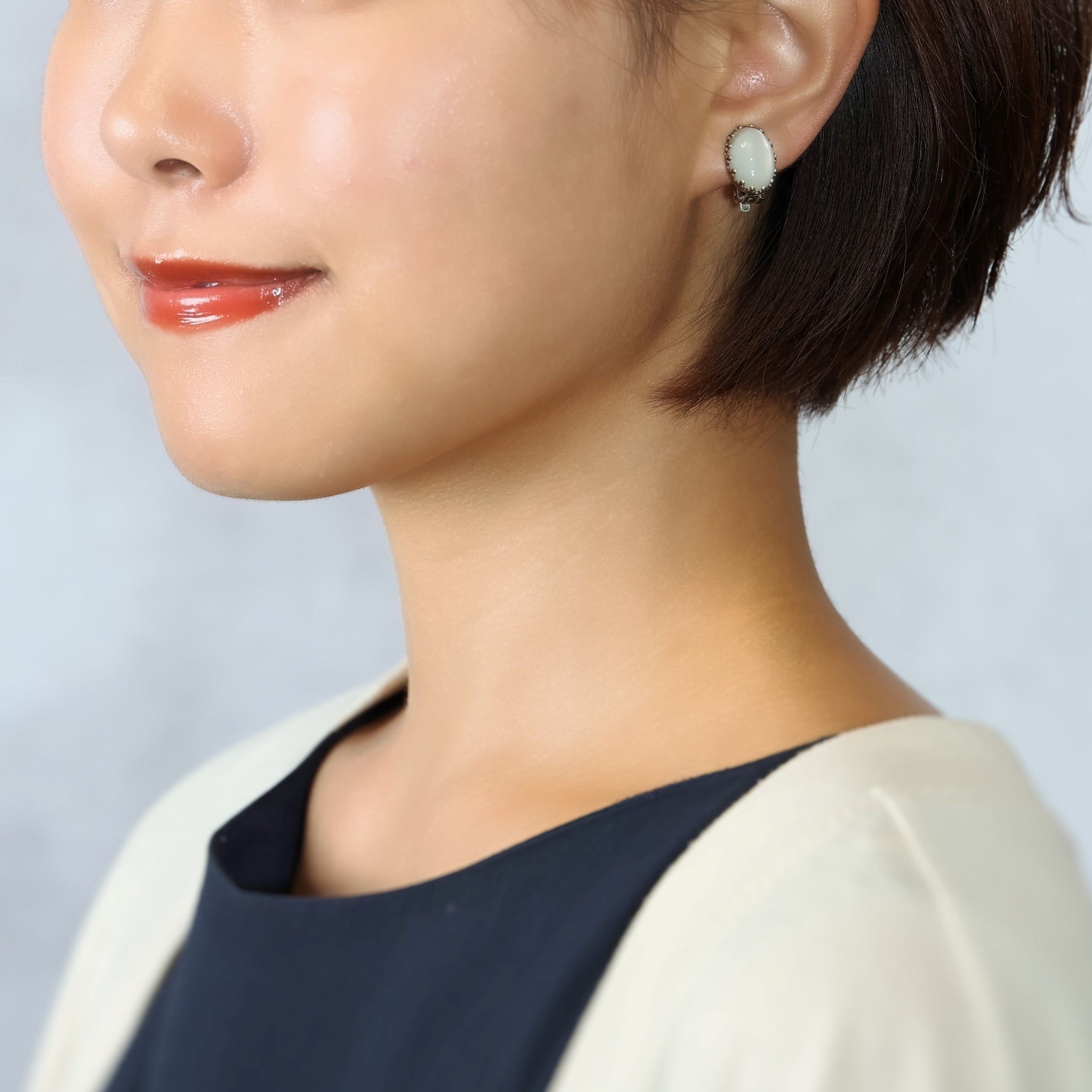 【はくとん( 'ω')ŧ‹\"ŧ‹\" 】ホワイトムーンストーンイヤリング 色々な はくとん( ´ω´)ŧ‹ 様専用】ホワイトムーンストーン ŧ