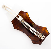 画像をギャラリービューアに読み込む, バレッタ パール ラインストーン ホワイト ブラウン クリアカラー ローズ らくだ 留金9cm 146923
