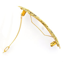 画像をギャラリービューアに読み込む, バレッタ レースメタル ゴールド フラワー 留金7cm 148096
