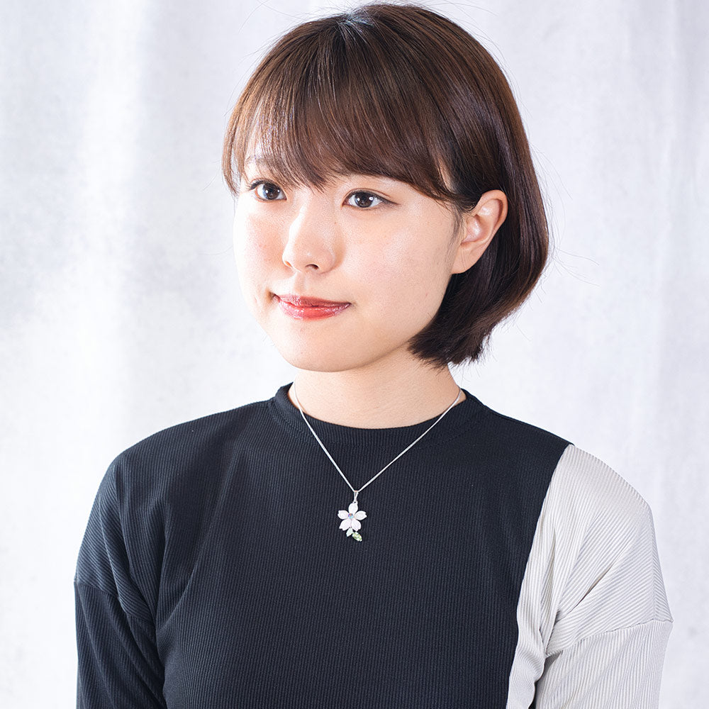 ペンダント ラインストーン ボヘミアングラス 桜 ピンク 148206 メール便