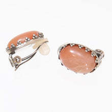 画像をギャラリービューアに読み込む, イヤリング 天然石 サンストーン ピンク オレンジ ベージュ オーバル er148508
