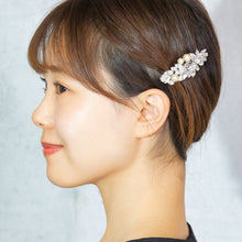画像をギャラリービューアに読み込む, バレッタ ラインストーン パール クリアカラー ホワイト 留金6cm 149363
