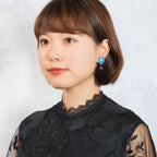 イヤリング 七宝 ソーダライト ブルー フラワー 149925